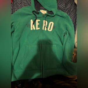 Girls' Green Fleece Zip-Up Hoodie